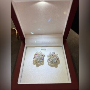 Vintage Beaded Clip on Earrings